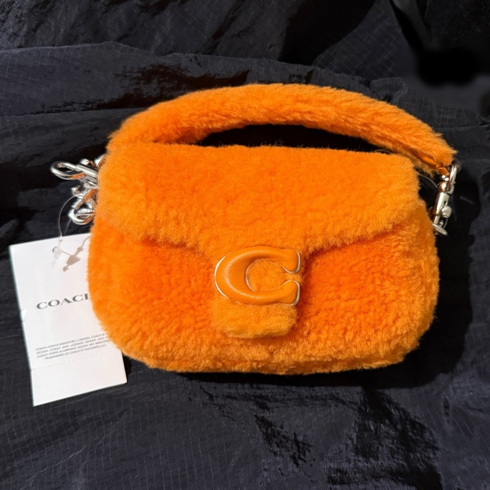 Coach Tabby Bag 12 Mini Shearling - Picture 6 of 10